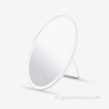 Miroir de maquillage de bureau ovale 6000k miroir LED